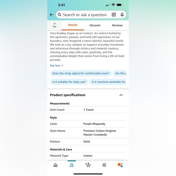 NWT Vera Bradley Original Hipster Crossbody! - Picture 12 of 16